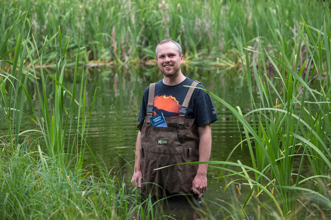 Matthew Morris, a PhD candidate in the Faculty of Science, is the author of the newly-released guide, Alberta Fishes: A Folding Pocket Guide to All Known Native and Introduced Species.