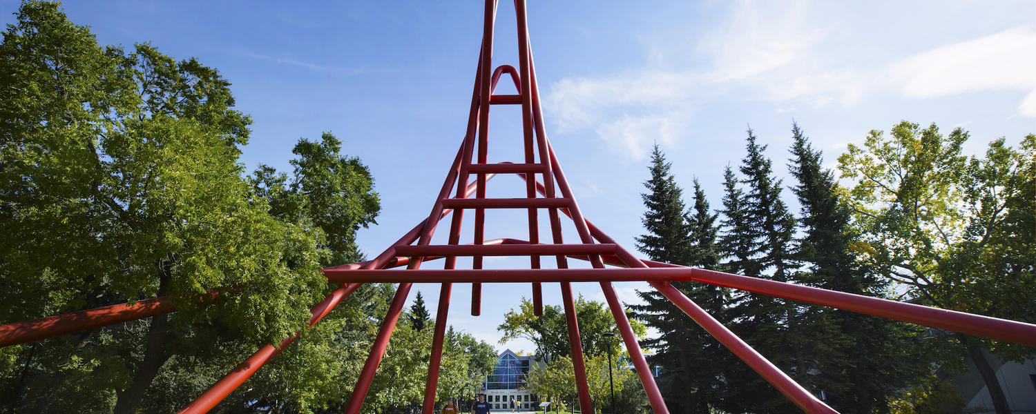 red tower sculpture