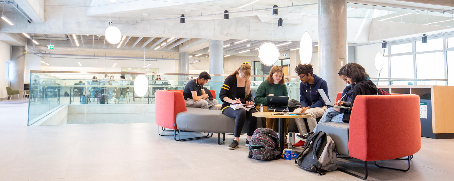 Students gathered in the Hunter Student Commons