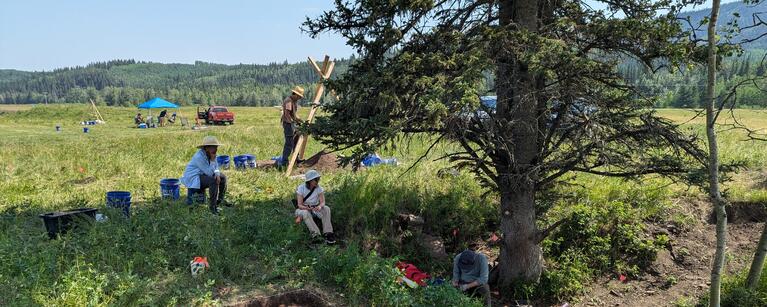 Archeological digging site