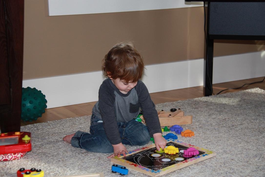 Child playing on floor