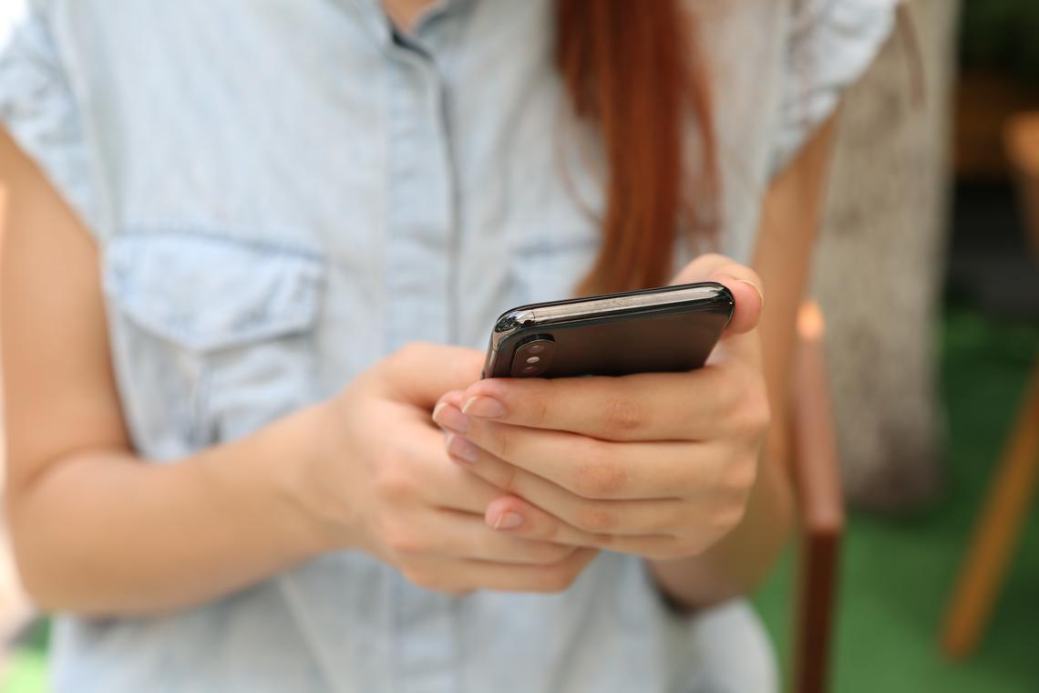 woman using a phone 