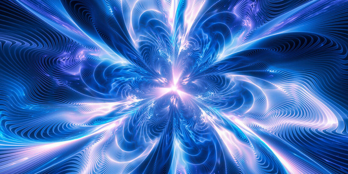 Blue, purple and white swirls of light