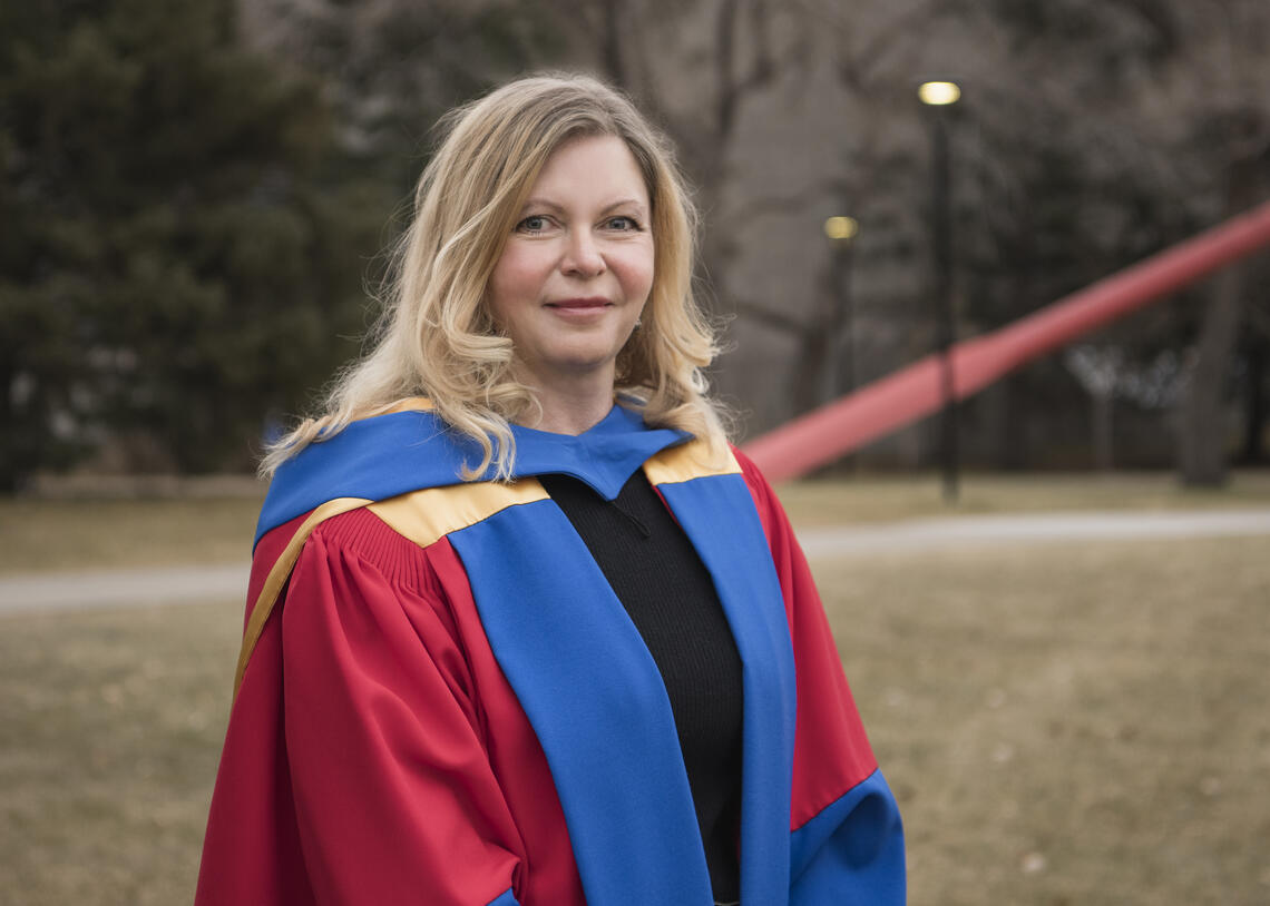 Dr. Marina Gavrilova in convocation atire