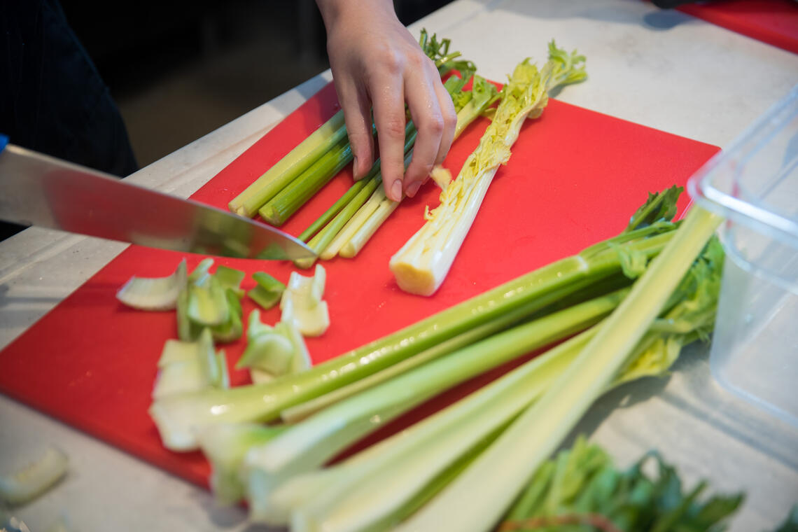 Chopping Celery