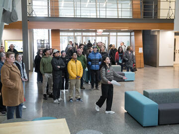 Campus tour given during Open House