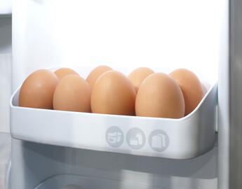 Eggs in a refrigerator