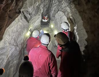 caving