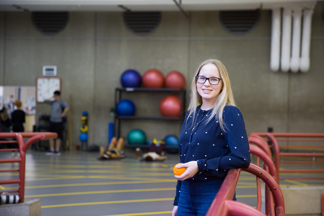Robyn Madden, a master's student in the Faculty of Kinesiology, spent two years collecting data as a starting point for the creation of a much-needed nutritional guideline for Paralympic athletes. Photo by Riley Brandt, University of Calgary