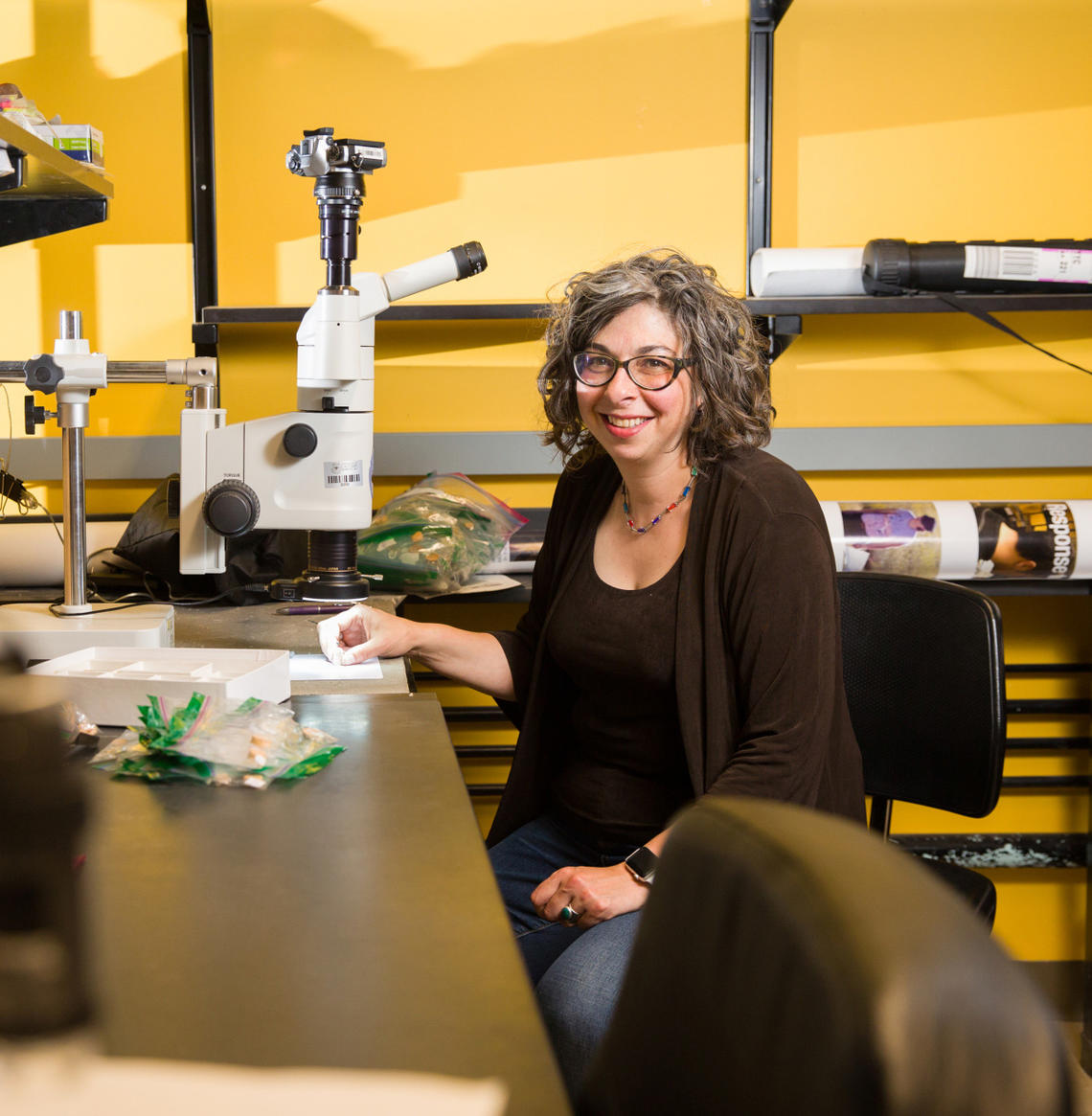 Jessica Theodor, professor in the Department of Biological Sciences, was part of a research team that discovered the Catopsalis kakwa, a new species in Alberta's fossil record.