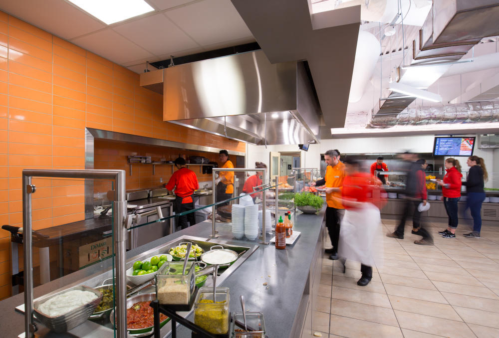 The key qualities that help students in residence and all over campus be happy to dine away from home is quality food, which includes taste, temperature, presentation and variety.