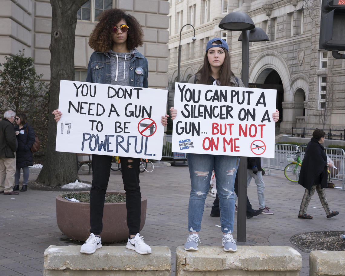On March 24, 2018 in Washington, DC and other cities, hundreds of thousands of students and others marched to demand common-sense gun control in the wake of deadly school shootings in the U.S. 