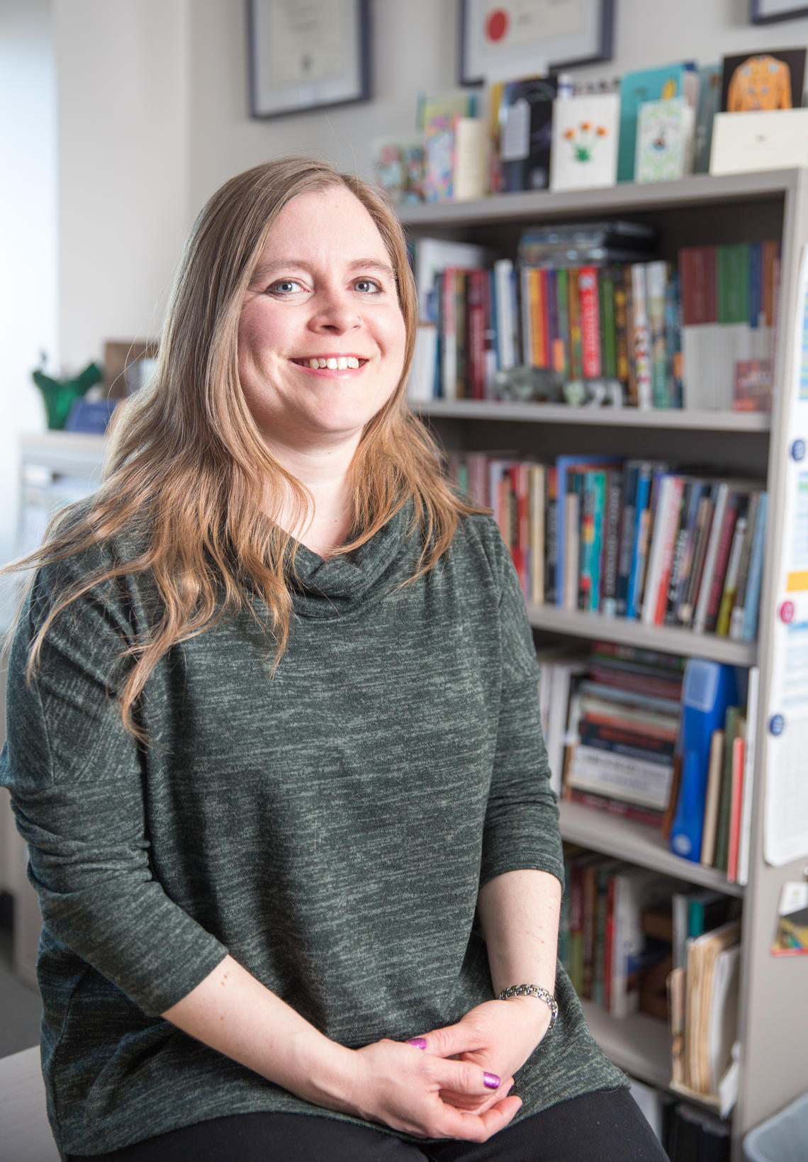 Aubrey Hanson, an assistant professor in the Werklund School of Education, received this year's Award for Teaching in Online Environments
