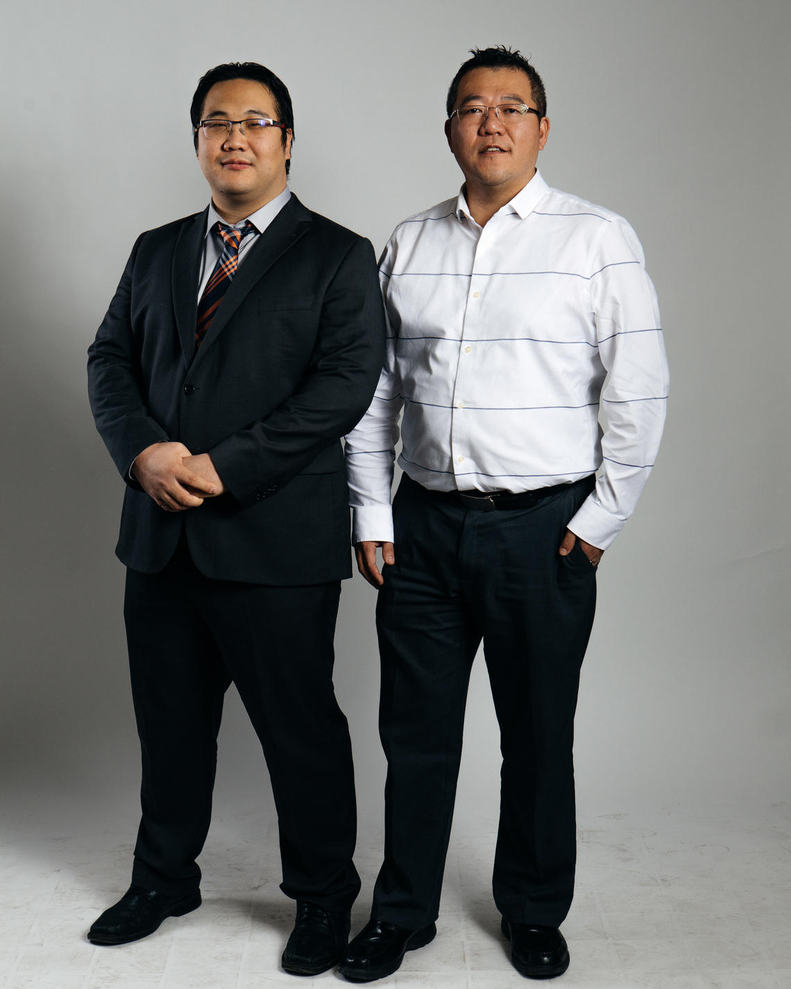 Schulich School of Engineering’s Chaneel Park, left, and Simon Park of MakeSens. MakeSens has already filed its CDL-Rockies application for 2018-19.