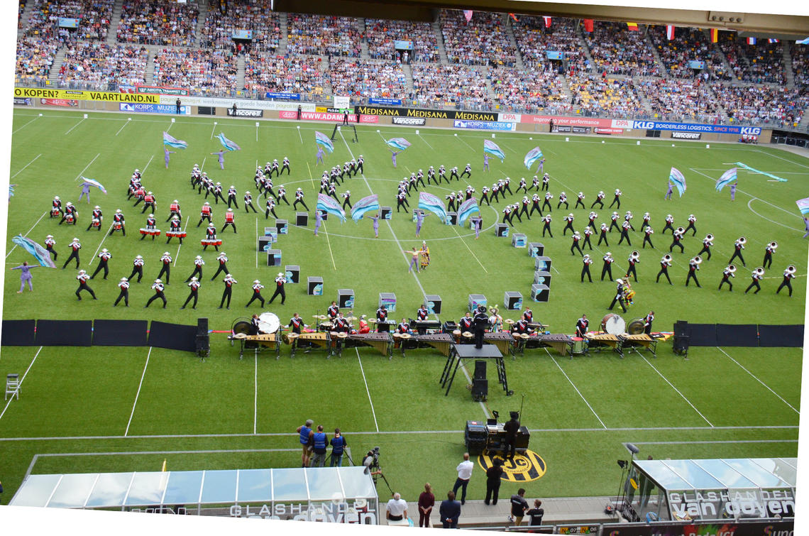The Stampede Showband performs at the World Music Contest in Kerkrade, the Netherlands in 2017.