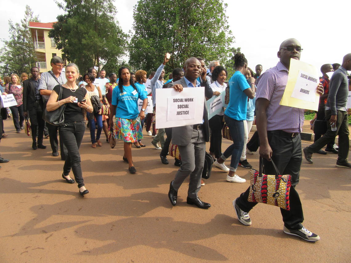 Participants made a 10k march through the streets to the Kigali Genocide Memorial Centre.
