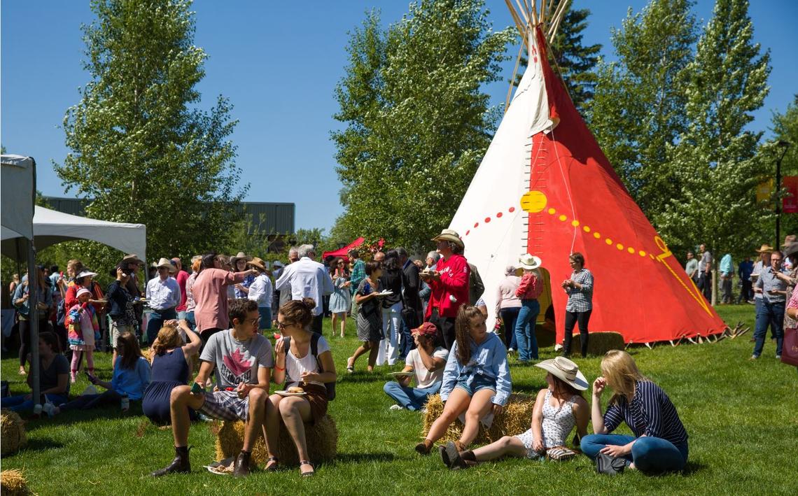 The barbecue featured the university’s new teaching and learning teepee.