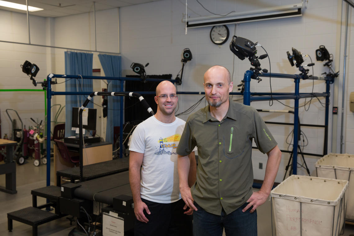 Faculty of Kinesiology researcher Guillaume Millet (right) and postdoc fellow Dr John Temesi have been studying whether physiological differences give women an edge in long-distance races.