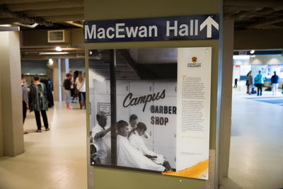 A display at Mac Hall. 