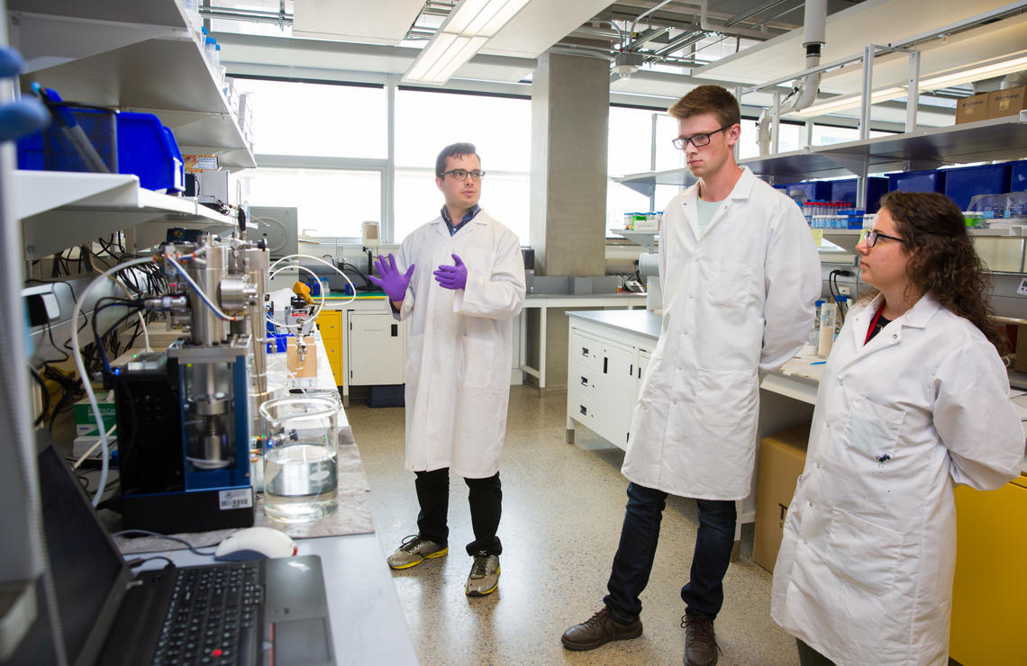 Carter Dzuiba’s research is part of a new partnership between the University of Calgary and the Norwegian University of Science and Technology for advanced research and education on carbon storage and enhanced oil recovery.