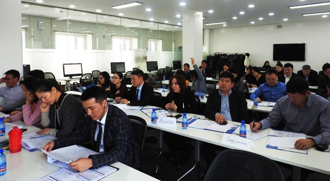 Program participants at School of Public Policy training in Ulaanbaatar, Mongolia.