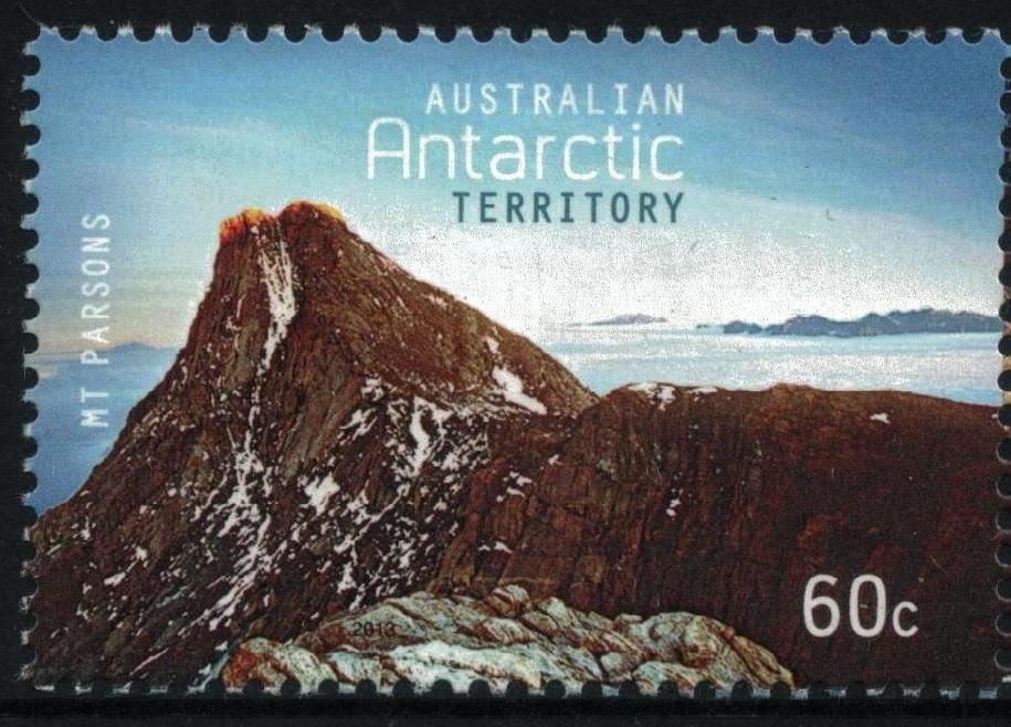 This stamp, featuring Mount Parsons, a prominent peak in the David Range in the Antarctic, is named after Parsons. It was featured on one of the Australia Post series of stamps, issued in 2013, featuring Antarctic mountains.