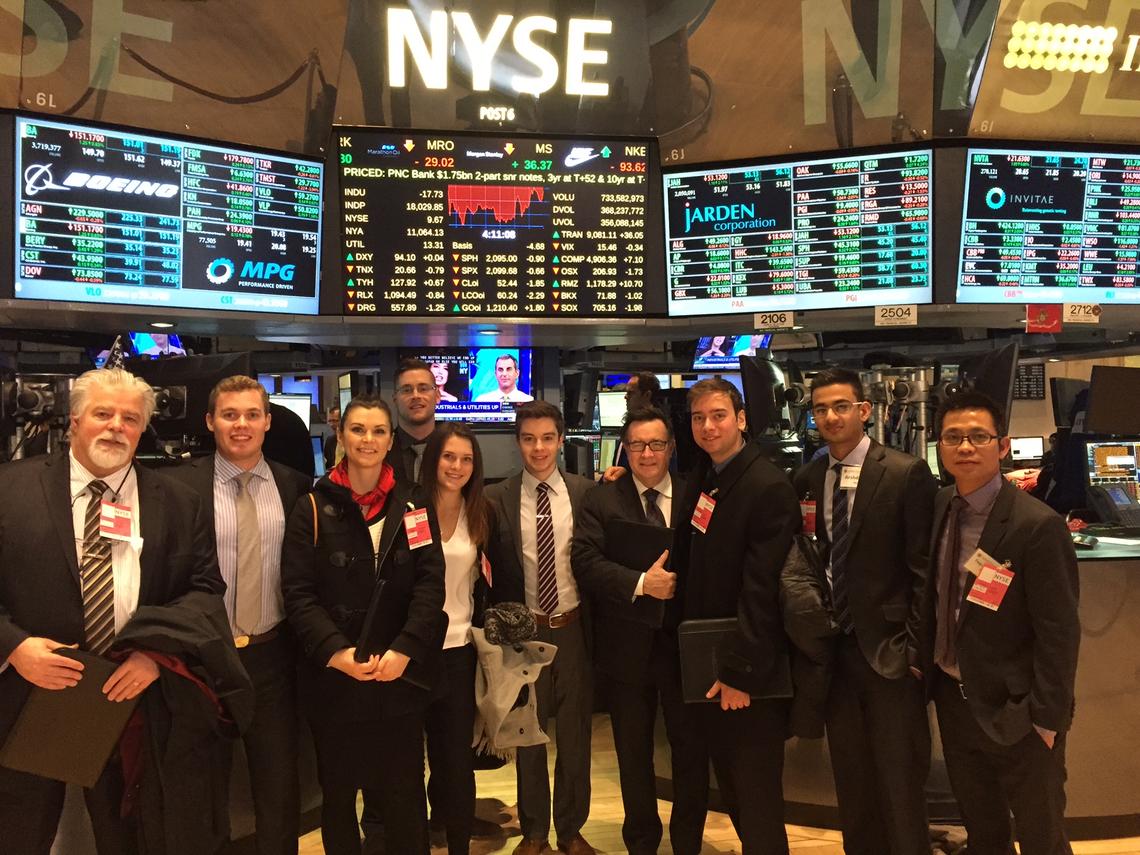 The Haskayne School of Business students’ meetings ranged from casual lunches and Q&A sessions to a tour of the New York Stock Exchange.