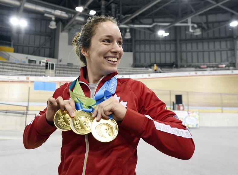 Sullivan became one of Canada’s most decorated athletes at the 2015 Pan Am Games with her triple gold medal performance, sweeping the sprint events at the velodrome in Milton, Ont.
