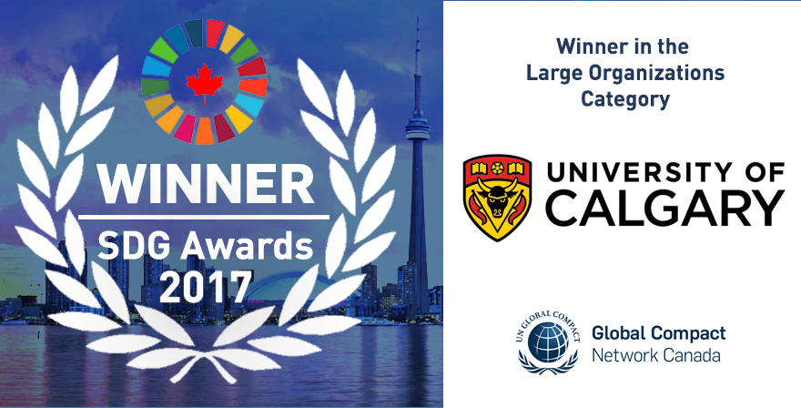 The University of Calgary is the winner in the large organizations category.