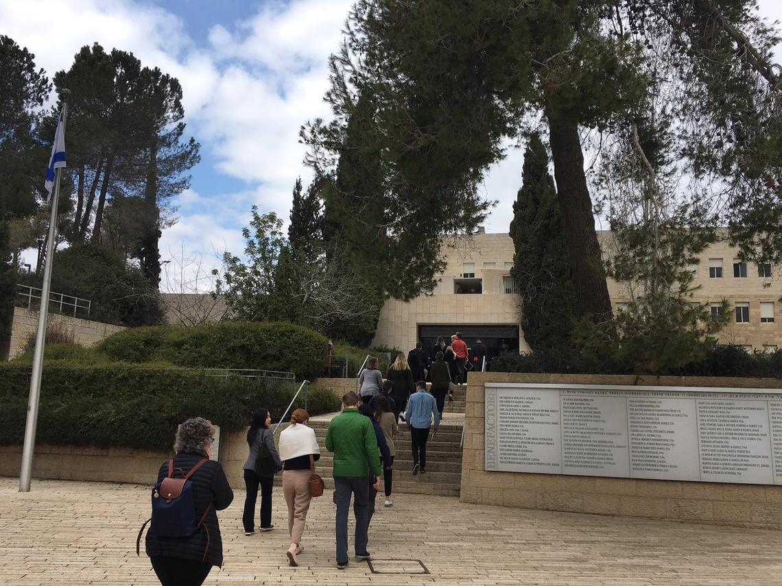 Students tour Yad Vashem in Jerusalem: the world centre for Holocaust research, documentation, education and commemoration.