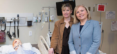 Linda Duffett-Leger, right, and Sandra Goldsworthy, both experts in simulation research and education, are joining the Faculty of Nursing at the University of Calgary.