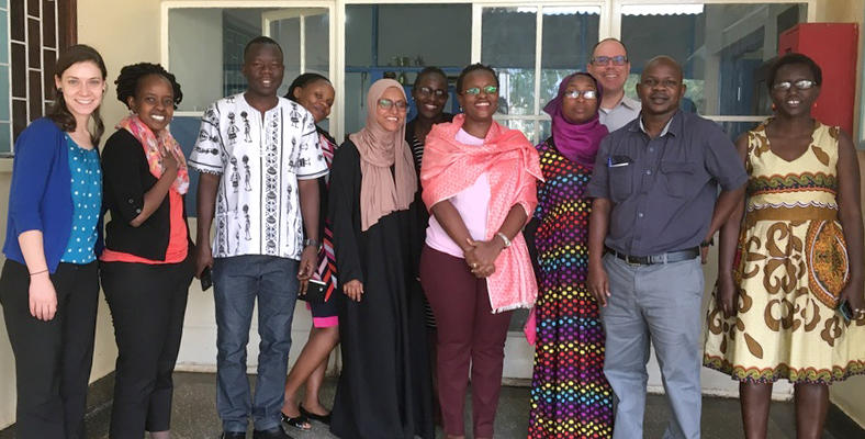 Greg Guilcher, third from right, with the Paediatric Resident cohort, part of a partnership with the University of Calgary and the Mbarara University of Science and Technology in Uganda to train paediatricians and share expertise globally. 