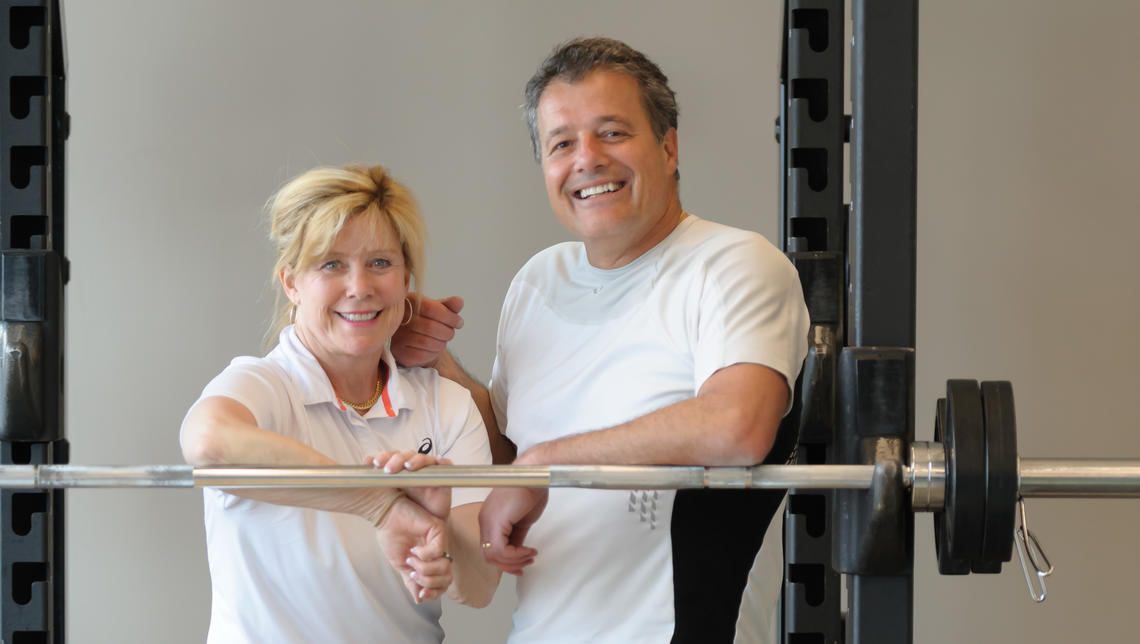 Heather and Michael Giuffre at the gym