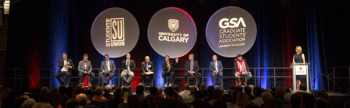 Mayoral candidates present their platforms as UCalgary played host for a mayoral debate in 2017.