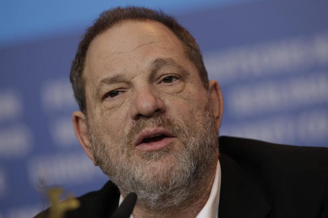 Film producer and executive Harvey Weinstein, seen here at a press conference for the film Woman in Gold at the 2015 Berlin International Film Festival, has been accused of rape.