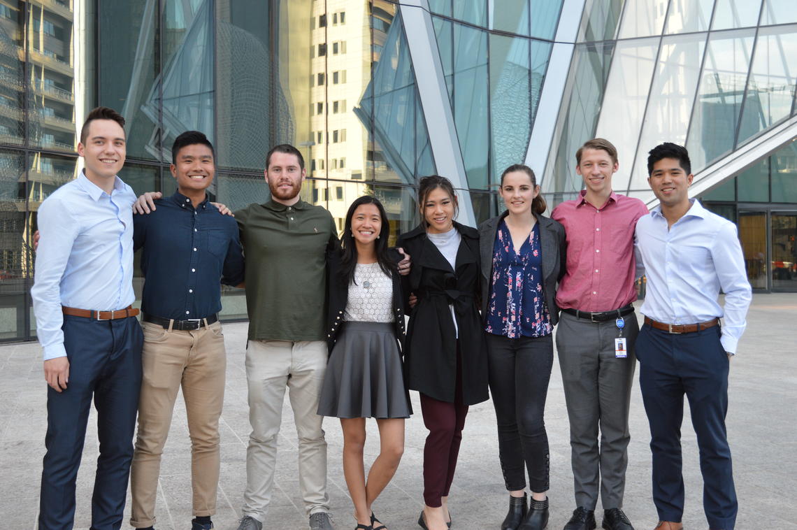The executive team of the Haskayne Consulting Club, in which Pablo served as co-president. 