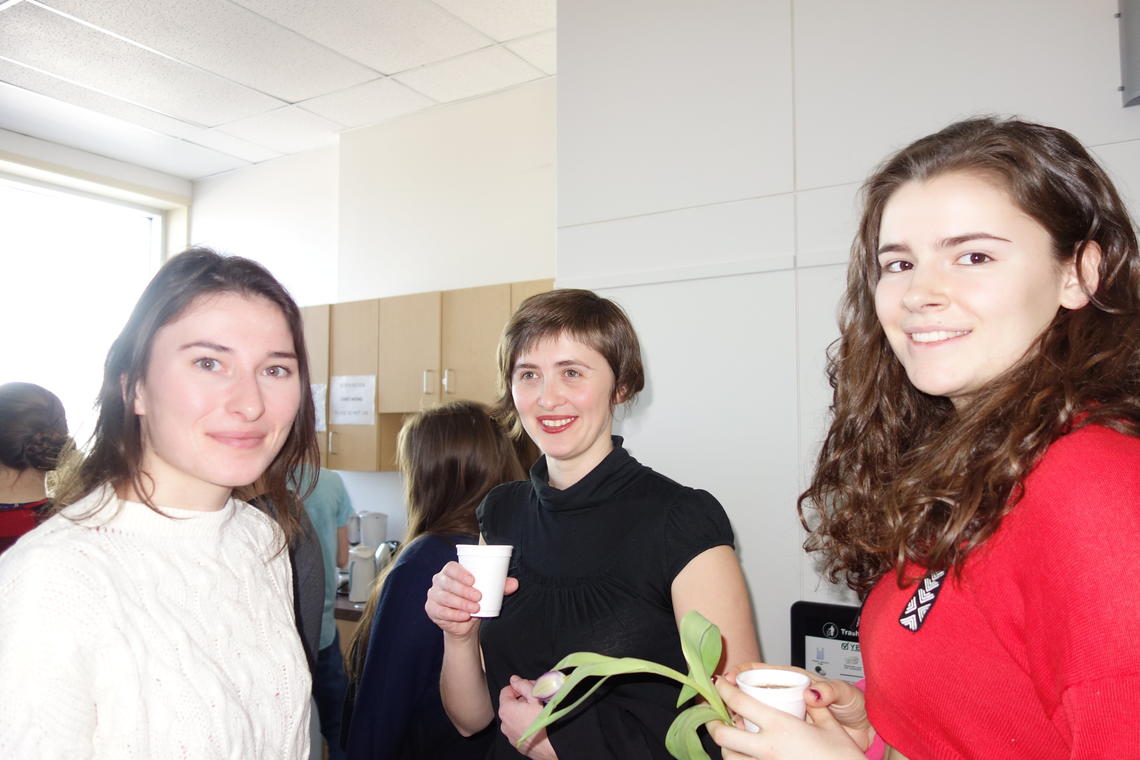 Students celebrating Russian Maslenitsa