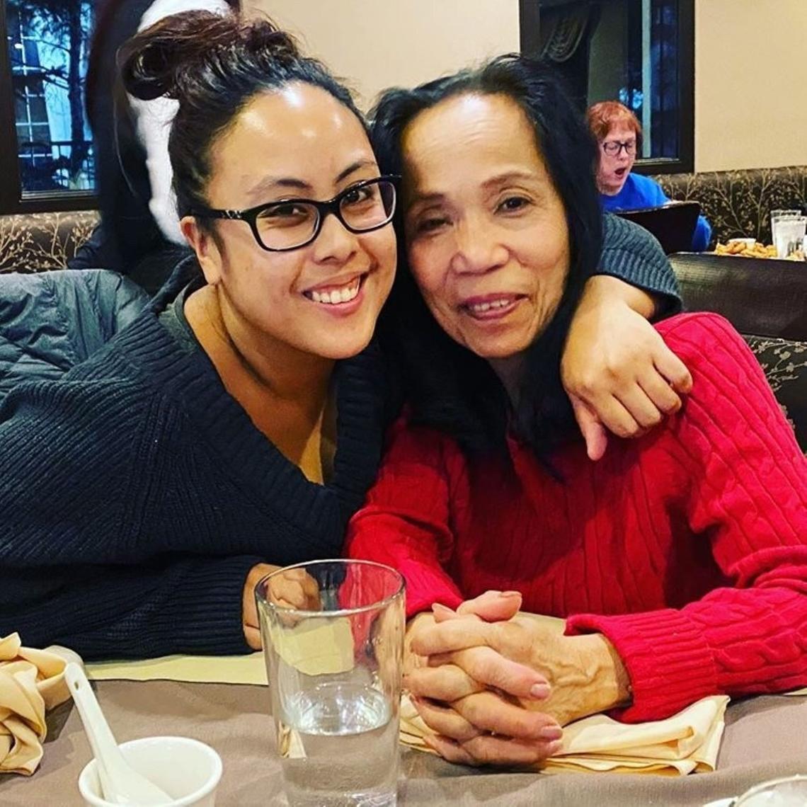 Mia Torres and her grandmother