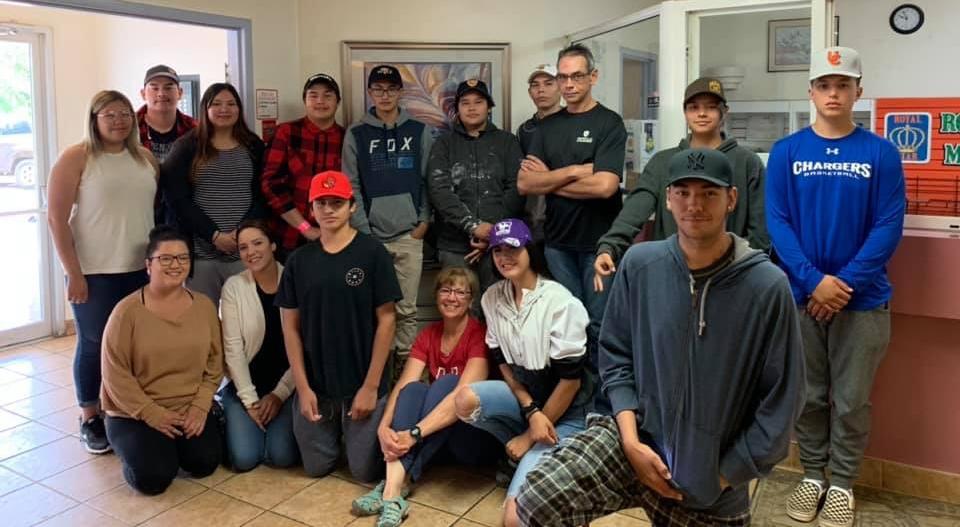 Sucker Creek First Nation Students participating in the REDEVELOP program.