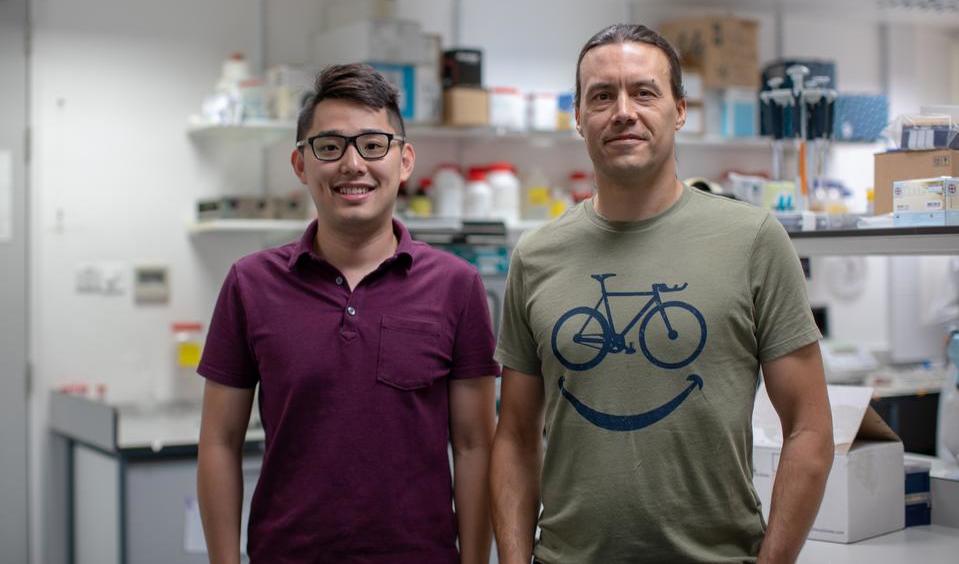 Mark Ungrin, right, and his at-that-time PhD student Yang Yu