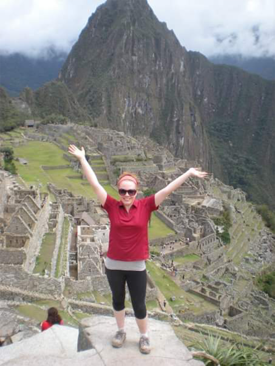 Amanda Habiak at Machu Picchu during her South American trip.