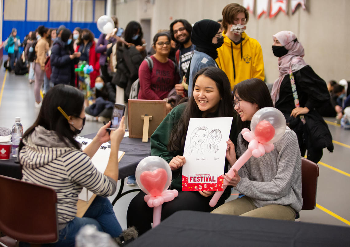 Students celebrate the end of the semester at the UCalgaryStrong Festival