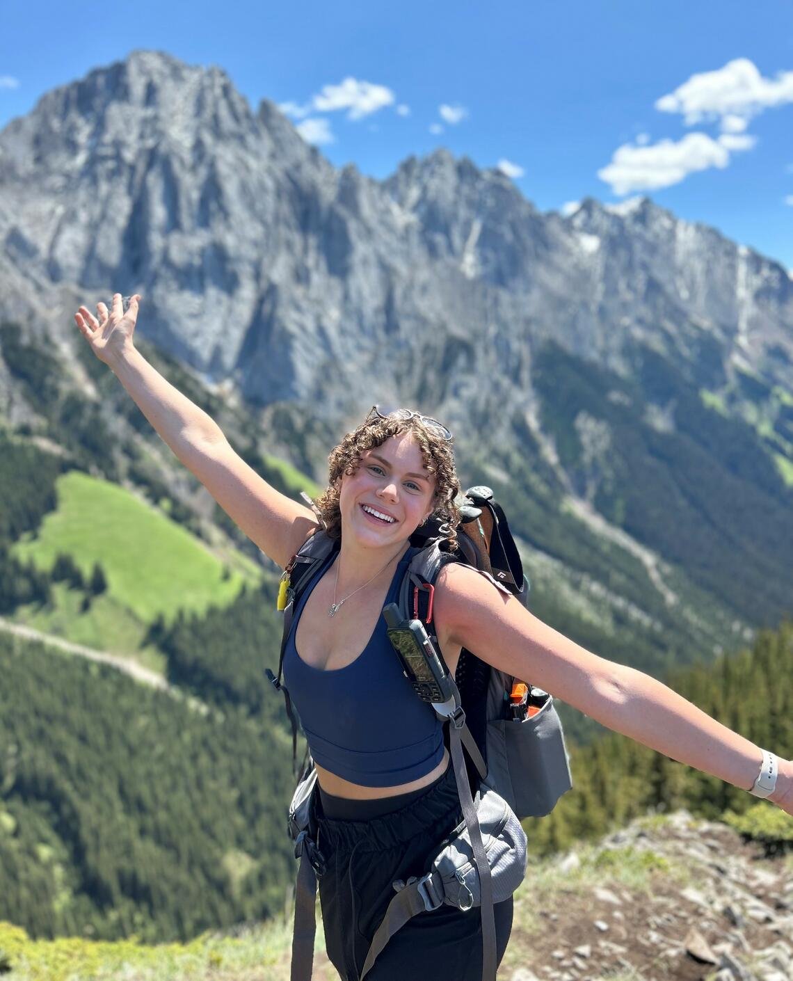 Girl hiking