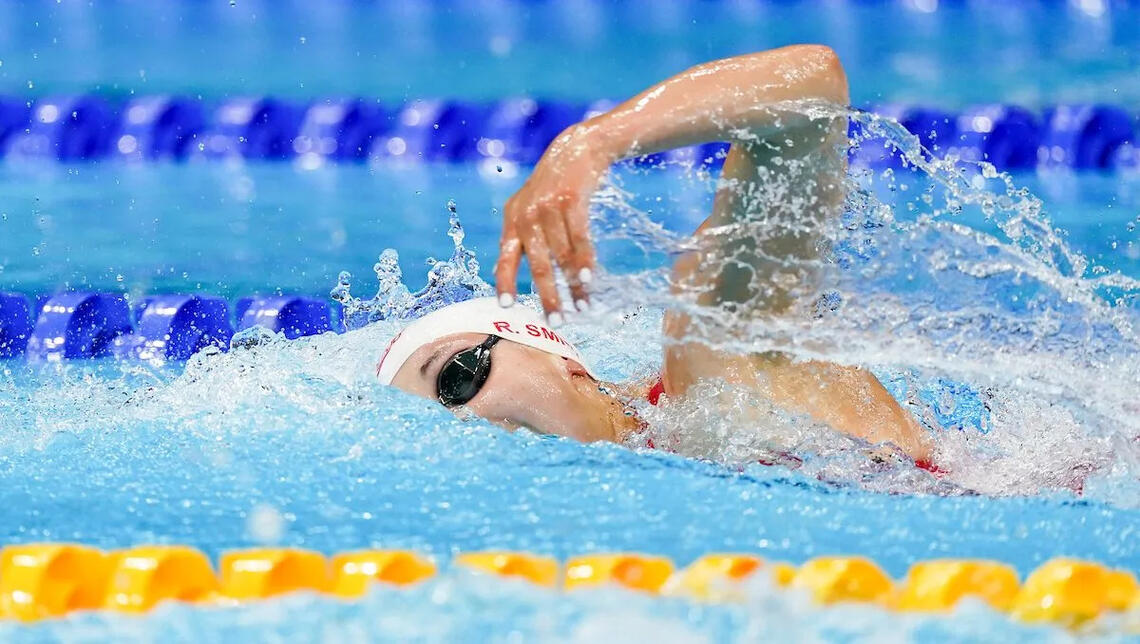 Smith won a silver medal in the 4×100 metre freestyle relay in her Olympic debut in Tokyo in 2020.