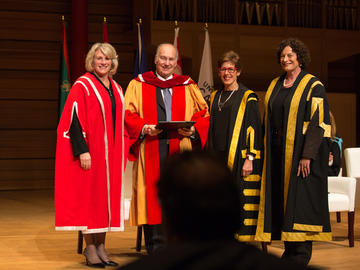 The University of Calgary confers an honorary degree, Doctor of Laws, honoris causa, to His Highness the Aga Khan during a special ceremony on Wednesday, October 17, 2018.