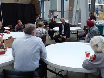 Members of the UCalgary community joined former deputy police chief and current Chief of Campus Security Brian Sembo for coffee, donuts and an informal conversation about safety and security at UCalgary and in the broader community