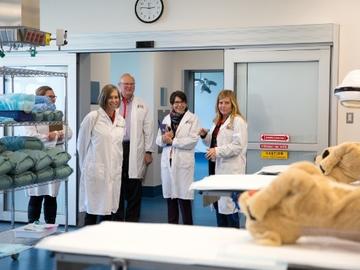 In the health and safety tour was Linda Dalgetty, Vice President, Finance and Services; Catherine McLeod, Director Operations; Mike Leaist, Director, EHS; Michelle Moore, OHS Consultant Vet Med; and Nicole O’Brien, Spyhill Operations Manager