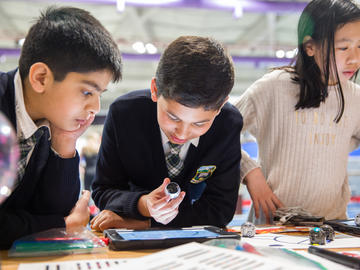 Approximately 1,000 students from grades five through 12 take part in the Calgary Youth Science Fair (CYSF) at the Olympic Oval on Friday, April 5, 2019.