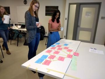 HPI trainees making colourful causal diagrams to study ecological phenomena.