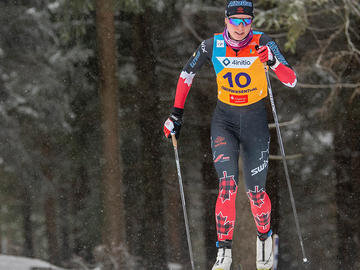 Annika Richardson competing at the U23 World Championships in Oberwiesenthal, Germany - 10km Individual Start.